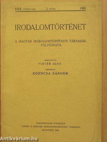 Irodalomtörténet 1941/3.