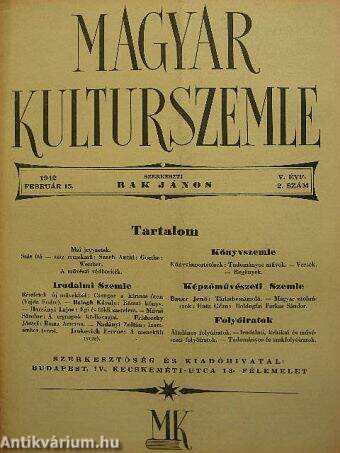 Magyar Kulturszemle 1942. február 15.