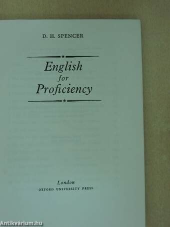 English for Proficiency