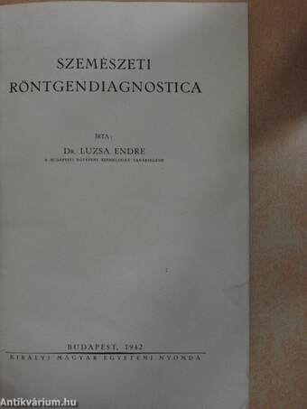 Szemészeti röntgendiagnostica