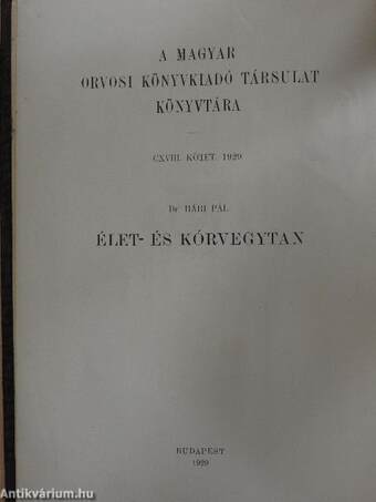 Élet- és kórvegytan