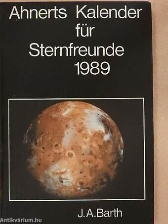 Ahnerts Kalender für Sternfreunde 1989