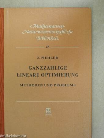 Ganzzahlige Lineare Optimierung