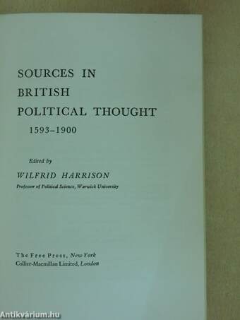 Sources in British Political Thought