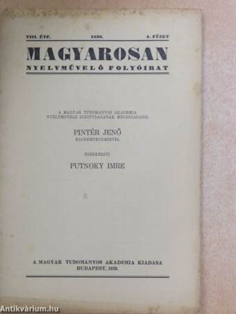 Magyarosan 1939/4.