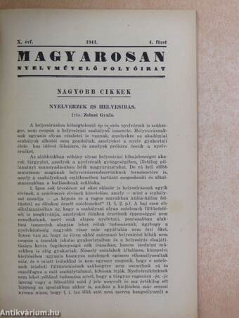 Magyarosan 1941/4.