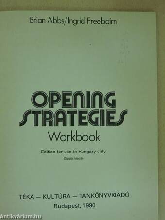 Opening Strategies - Workbook