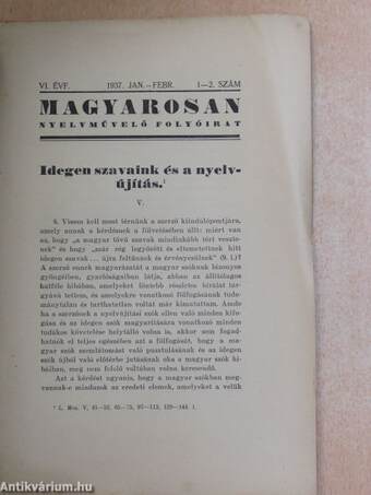 Magyarosan 1937. január-február