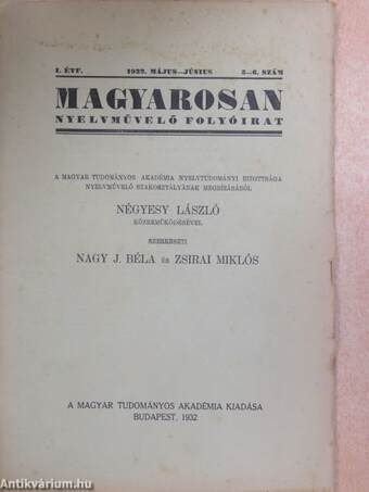 Magyarosan 1932. május-június