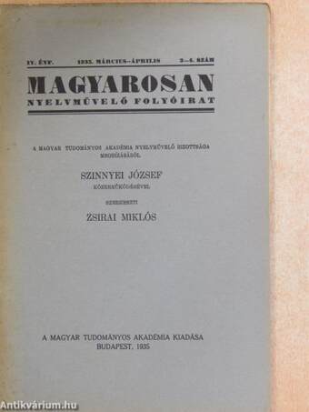 Magyarosan 1935. március-április