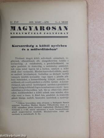 Magyarosan 1935. március-április