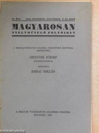 Magyarosan 1935. november-december