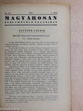 Magyarosan 1942/2.