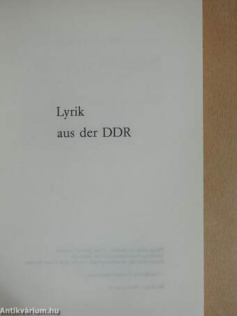 Lyrik aus der DDR