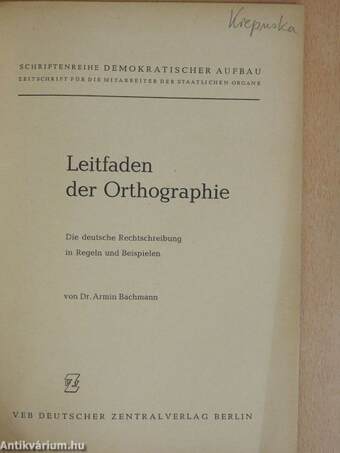 Lietfaden der Orthographie