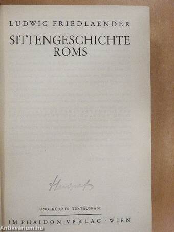 Sittengeschichte Roms