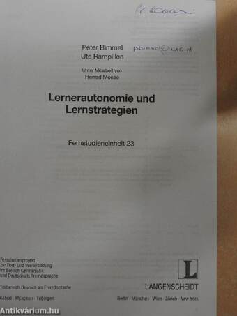 Lernerautonomie und Lernstrategien