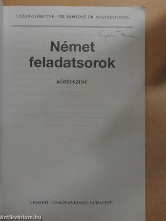 Német feladatsorok