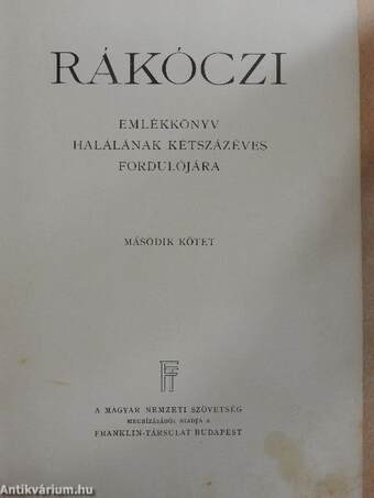 Rákóczi emlékkönyv II. (töredék)