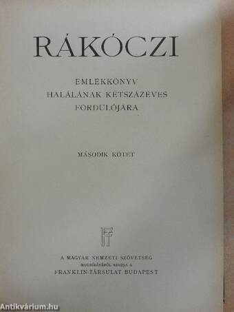 Rákóczi emlékkönyv II. (töredék)