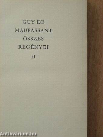 Maupassant összes regényei II. (töredék)