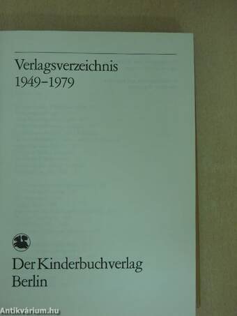 Verlagsverzeichnis 1949-1979