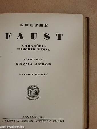 Faust I-II.