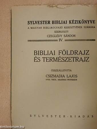 Bibliai földrajz és természetrajz