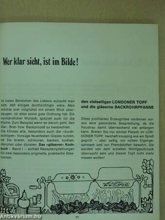 Das "gläserne" Kochbuch I.