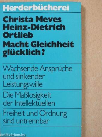 Macht Gleichheit glücklich?