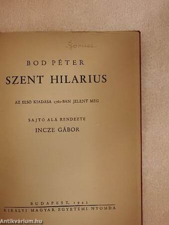 Szent Hilarius