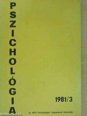 Pszichológia 1981/3.