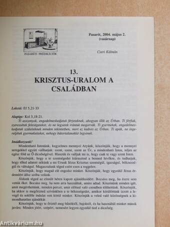 Krisztus-uralom a családban