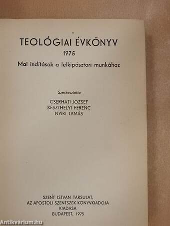 Teológiai évkönyv 1975