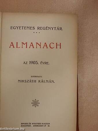 Almanach az 1905. évre