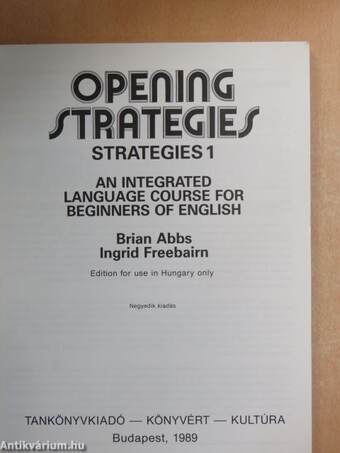 Opening Strategies - Students' Book