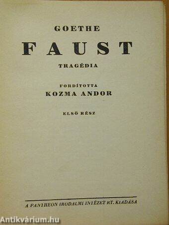 Faust I-II.