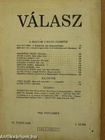 Válasz 1946. november