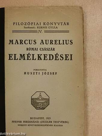 Marcus Aurelius római császár elmélkedései