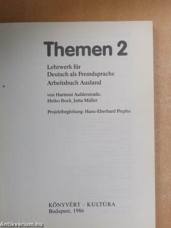 Themen 2 - Arbeitsbuch