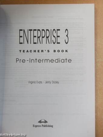 Enterprise 3 Pre-Intermediate - Teacher's Book