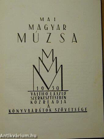 Mai Magyar Múzsa 1930