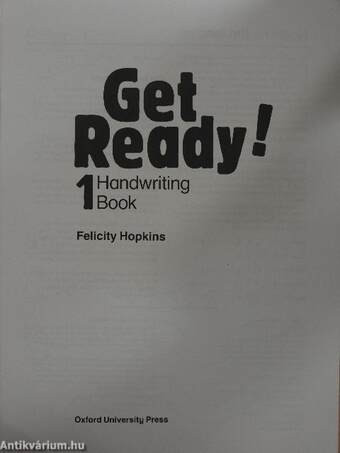 Get Ready! - Handwriting Book 1.