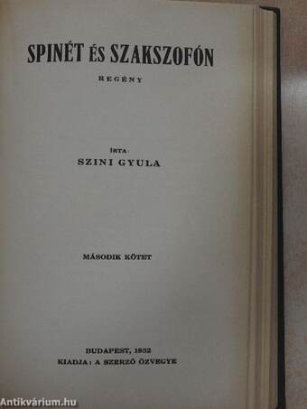 Spinét és szakszofón I-II.