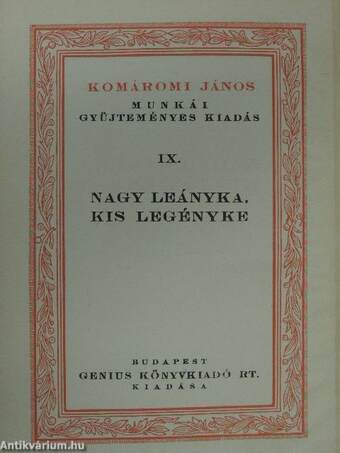 Nagy leányka, kis legényke