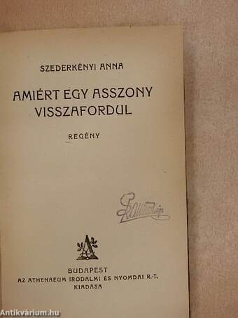 Amiért egy asszony visszafordul