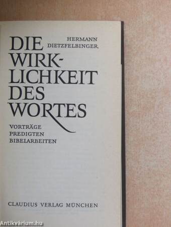 Die Wirklichkeit Des Wortes