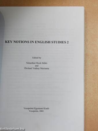 Key Notions in English Studies 2