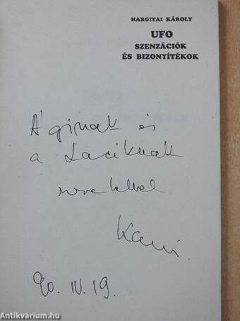 UFO szenzációk és bizonyítékok (dedikált példány)