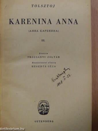 Karenina Anna I-IV.